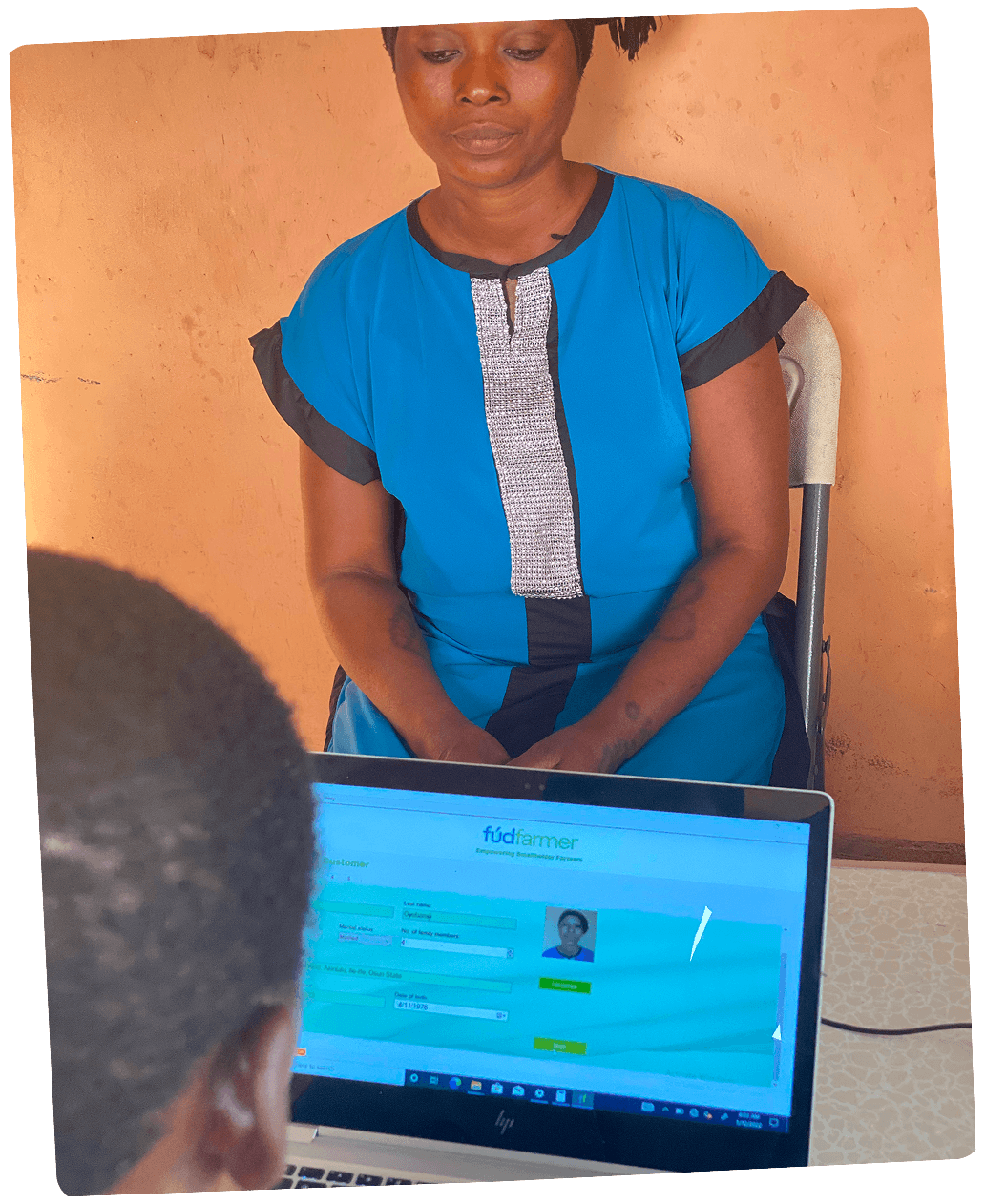 Woman using laptop for digital literacy training